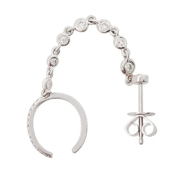 Galicia Custom 14k White Gold Stud and Cuff Earring Galicia Fine Jewelers Scottsdale, AZ