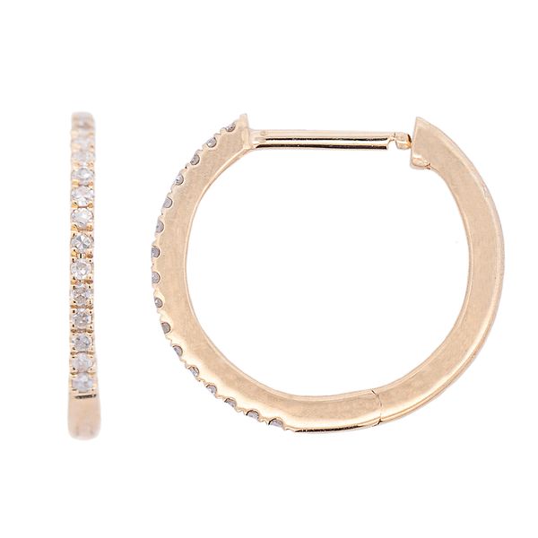 Galicia Custom 18k Yellow Gold Diamond Mini Hoop Earrings Galicia Fine Jewelers Scottsdale, AZ