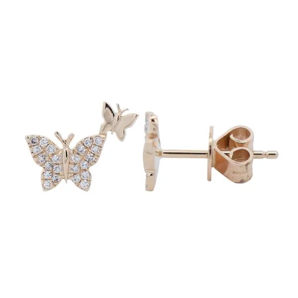 Galicia Custom 14k Yellow Gold Double Butterfly Earring Galicia Fine Jewelers Scottsdale, AZ