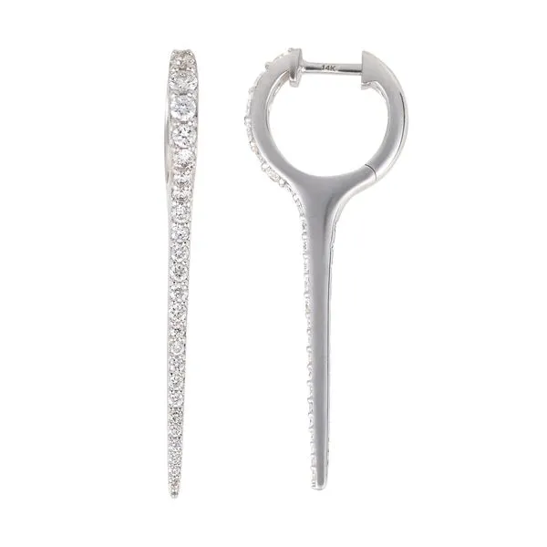 Galicia Custom 14k White Gold Diamond Drip Earrings Galicia Fine Jewelers Scottsdale, AZ