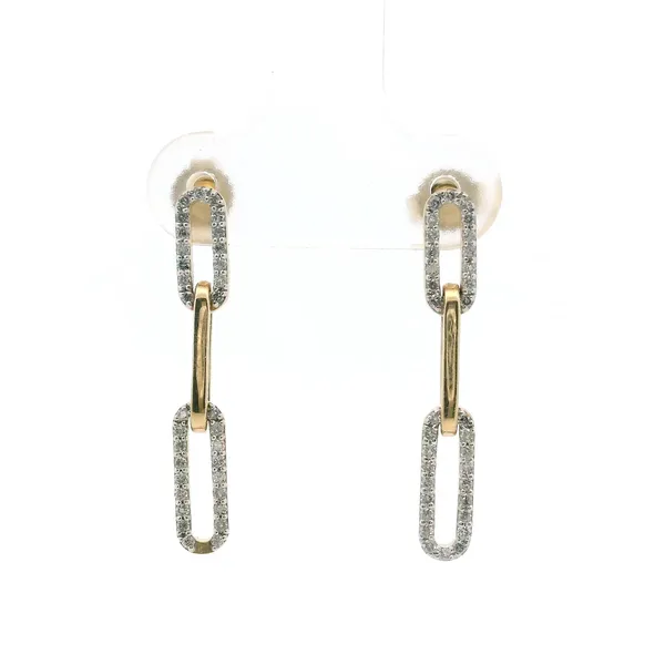 Diamond Paperclip Dangle Earrings Galicia Fine Jewelers Scottsdale, AZ