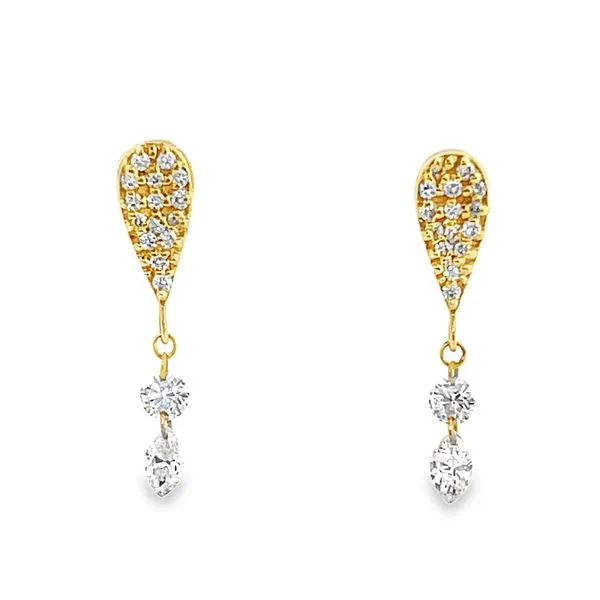 18K Yellow Gold Pear Drop Earrings Galicia Fine Jewelers Scottsdale, AZ