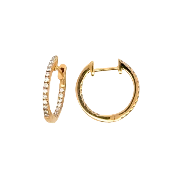 Diamond Huggie Earrings in 14K Yellow Gold Galicia Fine Jewelers Scottsdale, AZ