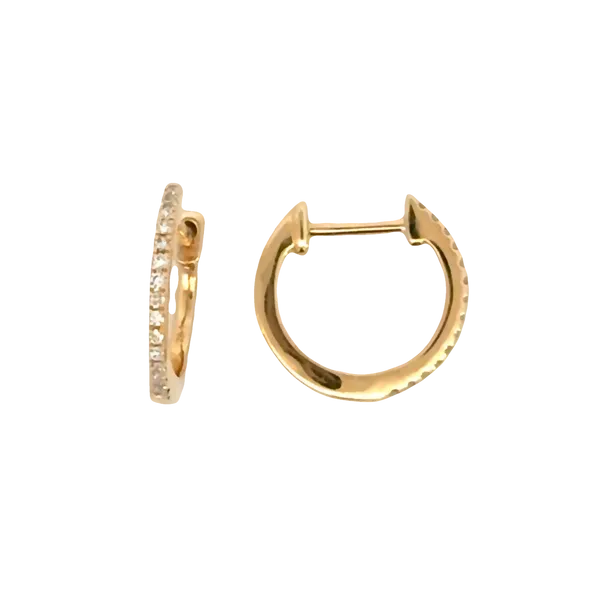 Diamond Huggie Earrings in 14K Yellow Gold Galicia Fine Jewelers Scottsdale, AZ