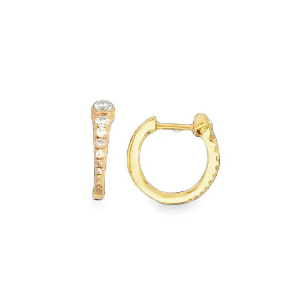 Diamond Huggie Earrings in 18K Yellow Gold Galicia Fine Jewelers Scottsdale, AZ
