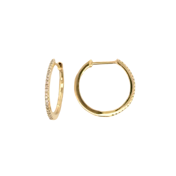 Diamond Huggie Earrings in 14K Yellow Gold Galicia Fine Jewelers Scottsdale, AZ