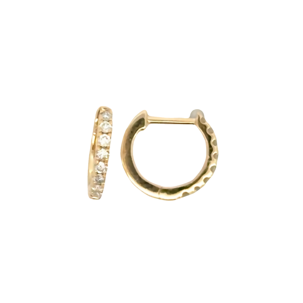 Diamond Huggie Earrings in 14K Yellow Gold Galicia Fine Jewelers Scottsdale, AZ