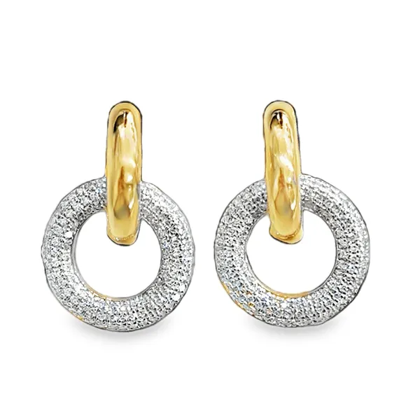 Two Tone Diamond Pave Hoop Earrings Galicia Fine Jewelers Scottsdale, AZ