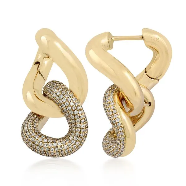 Diamond Micropave Double Hoop Earrings Galicia Fine Jewelers Scottsdale, AZ