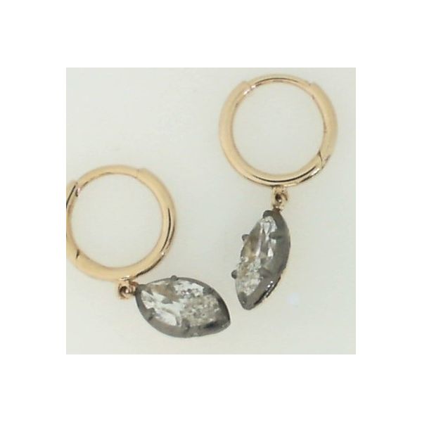 18K Yellow Gold Colette Diamond Marquis Drop Earrings Image 2 Galicia Fine Jewelers Scottsdale, AZ