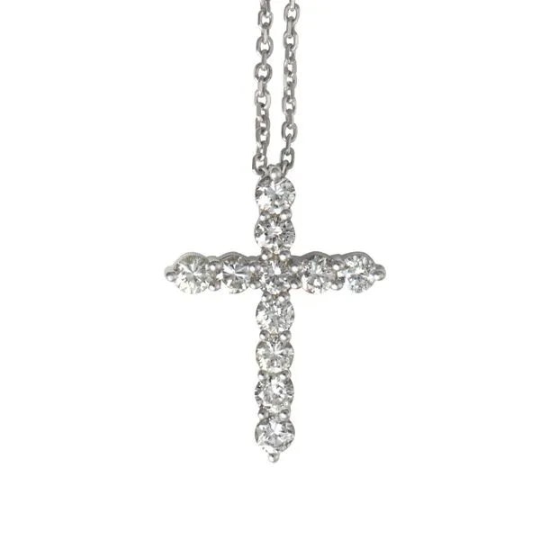 Galicia Custom 18k White Gold Diamond Cross Pendant Galicia Fine Jewelers Scottsdale, AZ