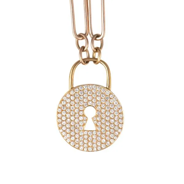 Galicia Custom 18k Yellow Gold Diamond Pave Pendant Galicia Fine Jewelers Scottsdale, AZ
