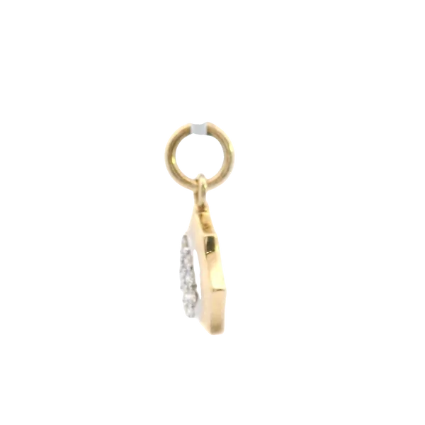 Galicia Custom 14k Yellow Gold Diamond Dallop Pendant Image 3 Galicia Fine Jewelers Scottsdale, AZ