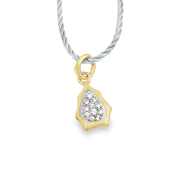 Galicia Custom 14k Yellow Gold Diamond Dallop Pendant Galicia Fine Jewelers Scottsdale, AZ