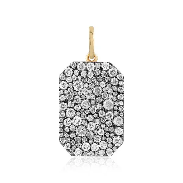 Diamond Dog Tag Pendant Galicia Fine Jewelers Scottsdale, AZ