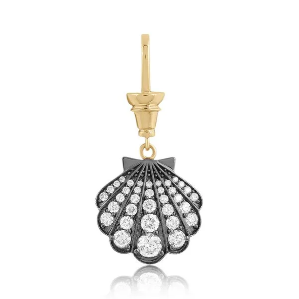 Clam Shell Diamond Charm Pendant Galicia Fine Jewelers Scottsdale, AZ