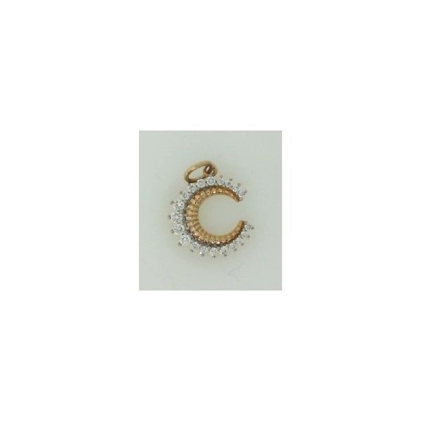 Diamond Mini Crescent Moon Pendant Galicia Fine Jewelers Scottsdale, AZ