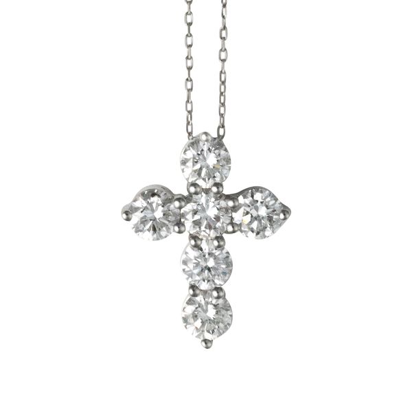 Galicia Custom 18k White Gold Diamond Cross Pendant Galicia Fine Jewelers Scottsdale, AZ