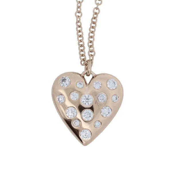 Galicia Custom 14k Yellow Gold Diamond Inlay Heart Galicia Fine Jewelers Scottsdale, AZ