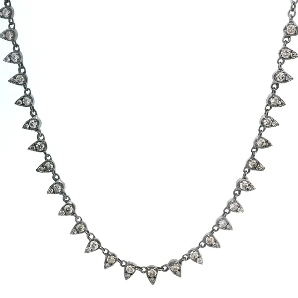 Platinum Oxidized Diamond Necklace Galicia Fine Jewelers Scottsdale, AZ