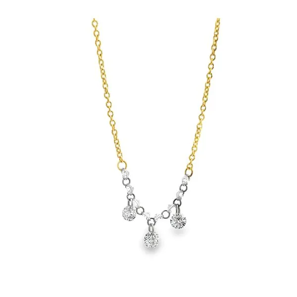 18K Yellow Gold Diamond Station Necklace Galicia Fine Jewelers Scottsdale, AZ
