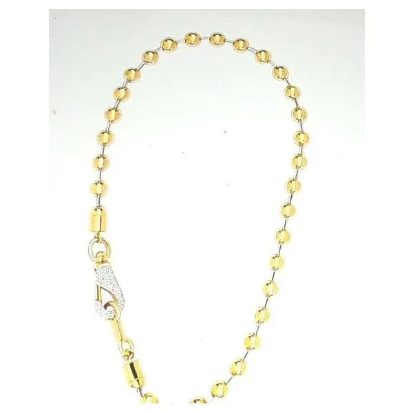 Diamond Ball Necklace with Pave Hook Galicia Fine Jewelers Scottsdale, AZ