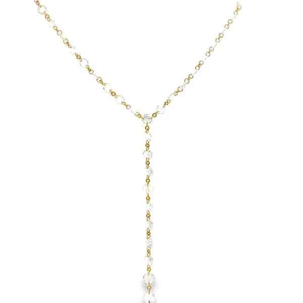 18K Yellow Gold Rose Cut Diamond Lariat Necklace Galicia Fine Jewelers Scottsdale, AZ