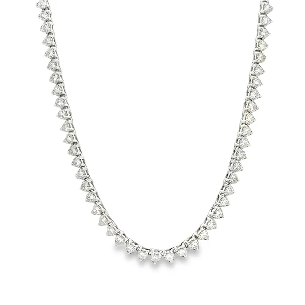 Estate Diamond 18K White Gold Tennis Necklace Galicia Fine Jewelers Scottsdale, AZ