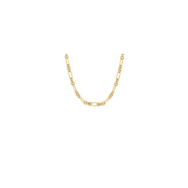 Fancy Paperclip Link Necklace in 14K Yellow Gold Galicia Fine Jewelers Scottsdale, AZ