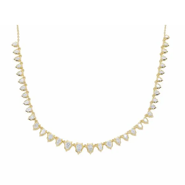 Pear Diamond Tennis Necklace in 14K Yellow Gold Galicia Fine Jewelers Scottsdale, AZ