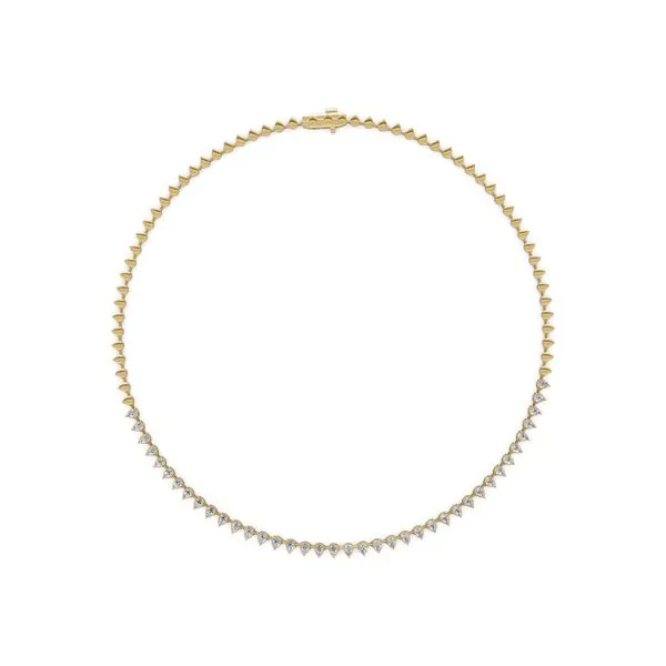 Pear Diamond 14K Yellow Gold Tennis Necklace Galicia Fine Jewelers Scottsdale, AZ
