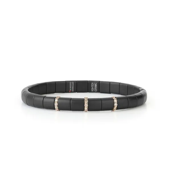 Roberto Demeglio 18k Rose Gold and Black Ceramic Bracelet Galicia Fine Jewelers Scottsdale, AZ