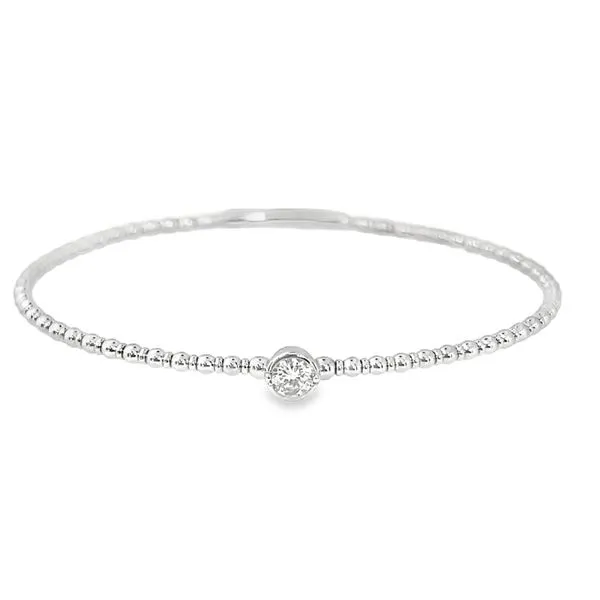14K White Gold Diamond Flexible Bangle Galicia Fine Jewelers Scottsdale, AZ