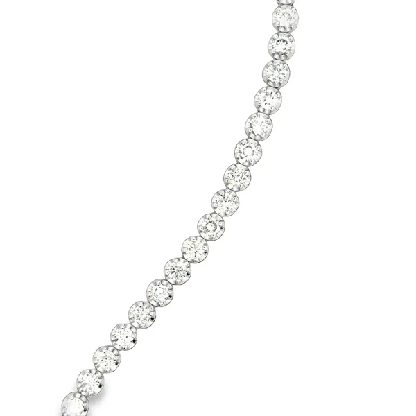 14K White Gold Round Diamond Crown Tennis Bracelet Image 2 Galicia Fine Jewelers Scottsdale, AZ