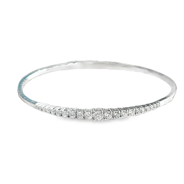 Round Diamond 14K White Gold Bangle Bracelet Galicia Fine Jewelers Scottsdale, AZ