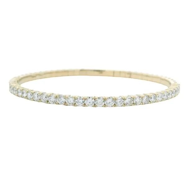 14K Yellow Gold Flex Diamond Bangle Bracelet Galicia Fine Jewelers Scottsdale, AZ