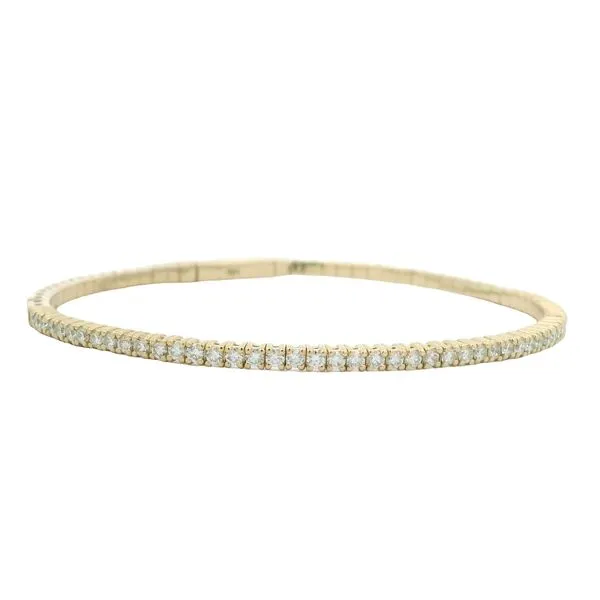 14K Yellow Gold Flex Diamond Bangle Bracelet Galicia Fine Jewelers Scottsdale, AZ