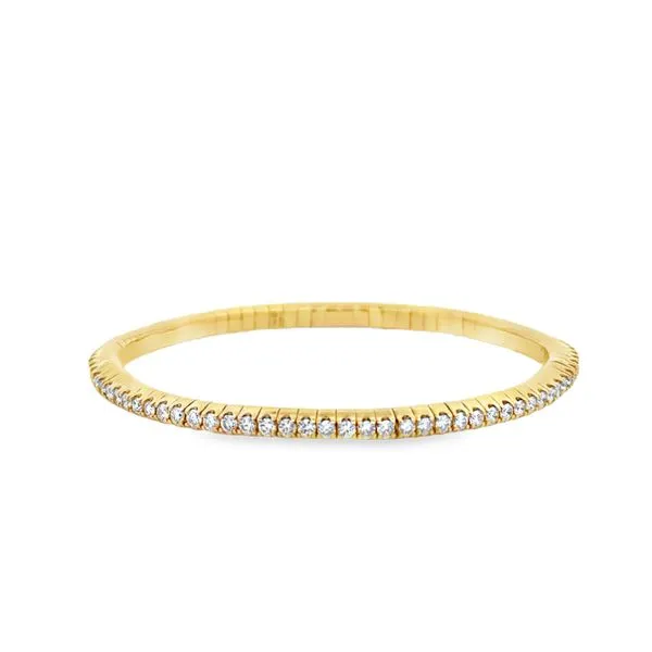 14K Yellow Gold Flexible Diamond Bangle Bracelet Galicia Fine Jewelers Scottsdale, AZ