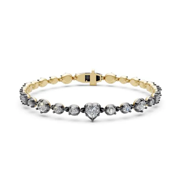 14K Yellow Gold Diamond Mix-Shape Tennis Bracelet Galicia Fine Jewelers Scottsdale, AZ