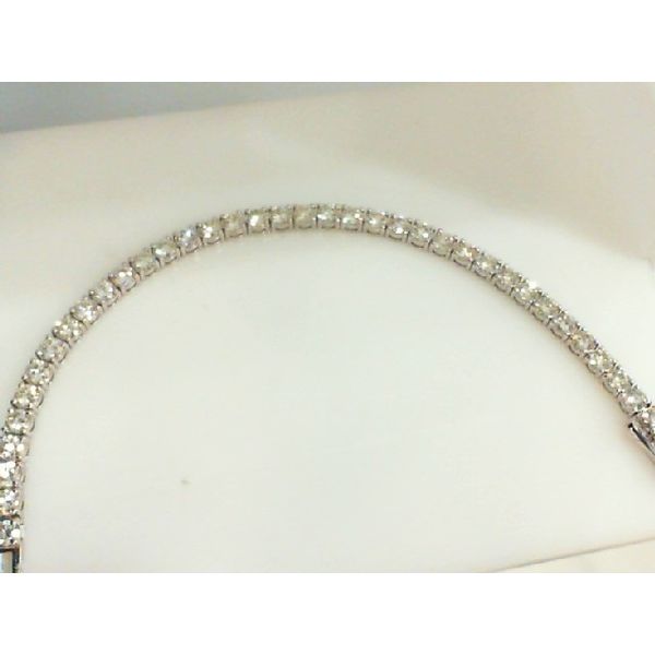 14K White Gold Round Brilliant Tennis Bracelet Image 2 Galicia Fine Jewelers Scottsdale, AZ