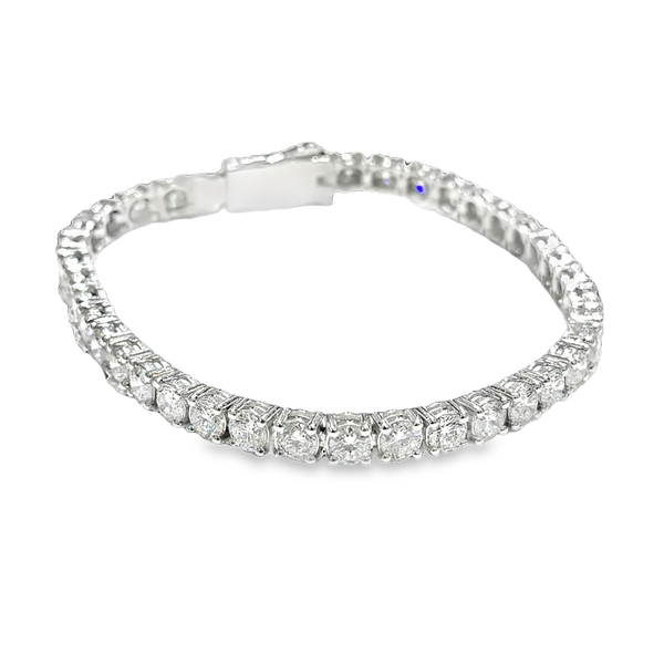 14K White Gold Round Brilliant Tennis Bracelet Image 2 Galicia Fine Jewelers Scottsdale, AZ
