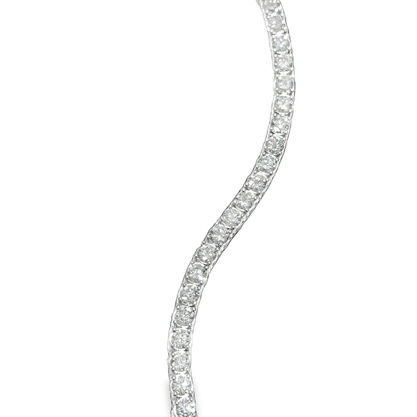 14K White Gold Round Brilliant Tennis Bracelet Image 3 Galicia Fine Jewelers Scottsdale, AZ