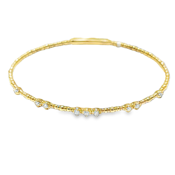 14K Yellow Gold Diamond Flexi Bangle Bracelet Galicia Fine Jewelers Scottsdale, AZ