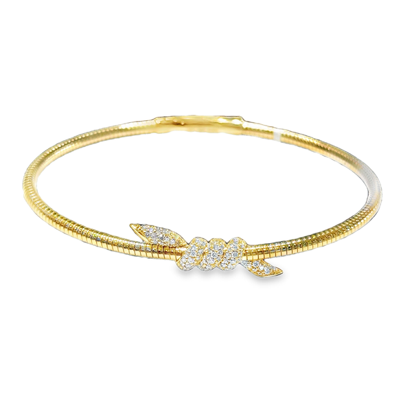 14K Yellow Gold Love Knot Bangle Bracelet Galicia Fine Jewelers Scottsdale, AZ