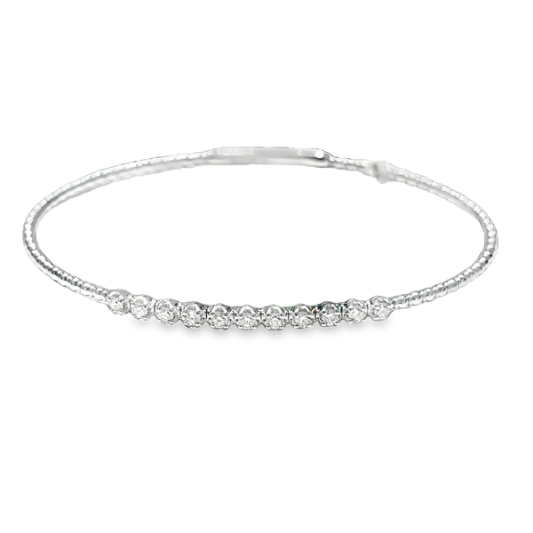 14K White Gold Diamond Flexi Bangle Bracelet Galicia Fine Jewelers Scottsdale, AZ