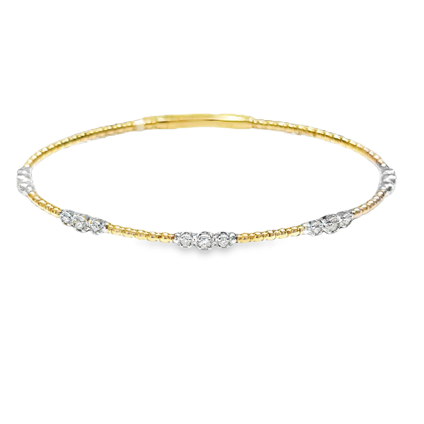 Baby Diamond Bar Pattern Flexi Bangle Bracelet Galicia Fine Jewelers Scottsdale, AZ
