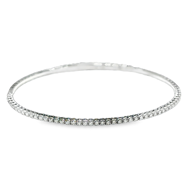 14K White Gold Diamond Line Flexi Bangle Bracelet Galicia Fine Jewelers Scottsdale, AZ