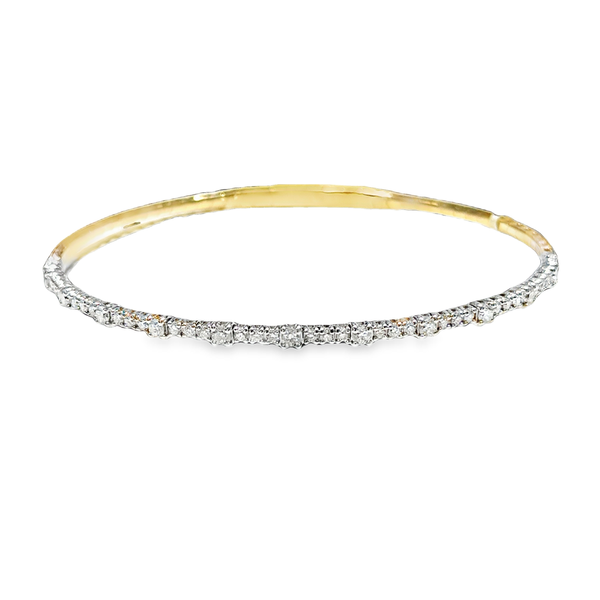 Two-Tone Diamond Line Flexi Bangle Bracelet Galicia Fine Jewelers Scottsdale, AZ