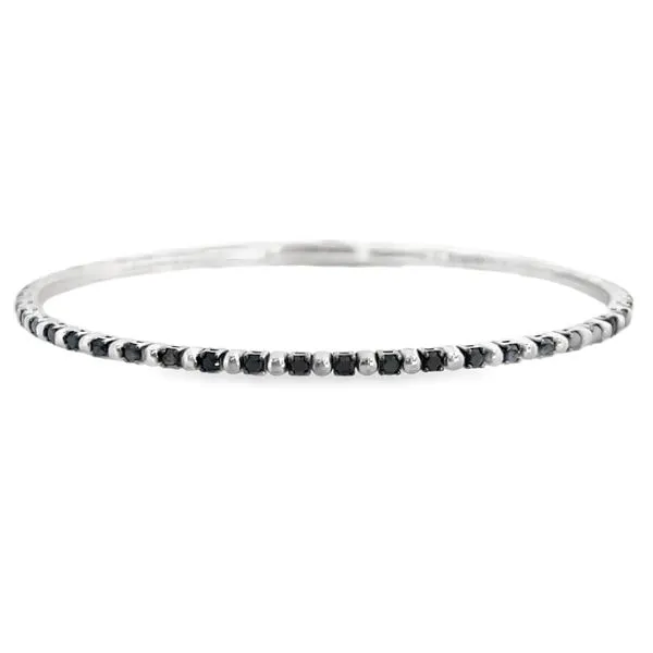 Galicia Custom 14k White Gold and Black Diamond Flexible Bangle Galicia Fine Jewelers Scottsdale, AZ
