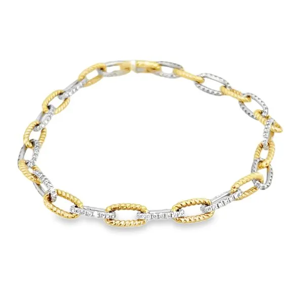 Two-Tone Oval Link Chain Bracelet Galicia Fine Jewelers Scottsdale, AZ